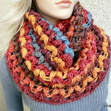 Puff Stitch Chunky Infinity Scarf Tutorial