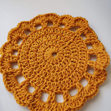 Crochet Sunflower Coasters
