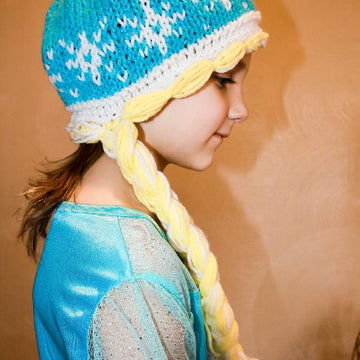 Snow tiara and braid hat