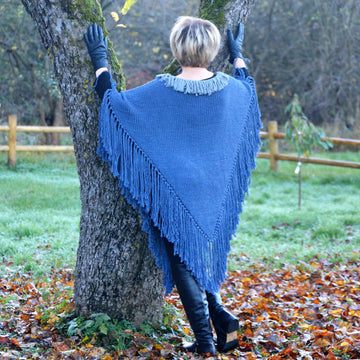 Blue Wings Poncho