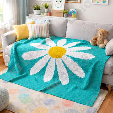 C2C Daisy Blanket Chamomile Graphghan Baby Bed Afghan CROCHET PATTERN Home Decor Afghan
