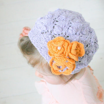 Violet lace hat