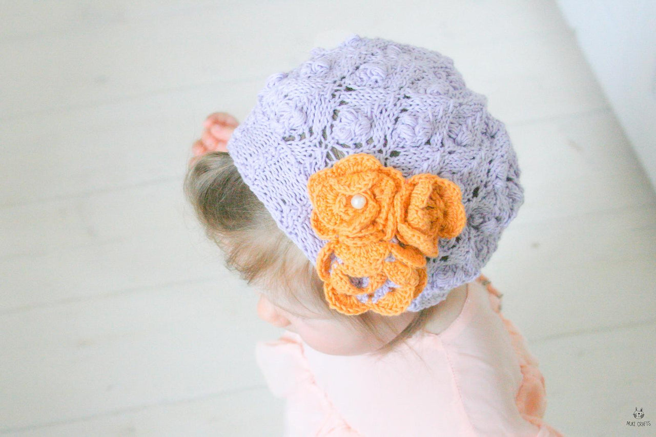 Violet lace hat