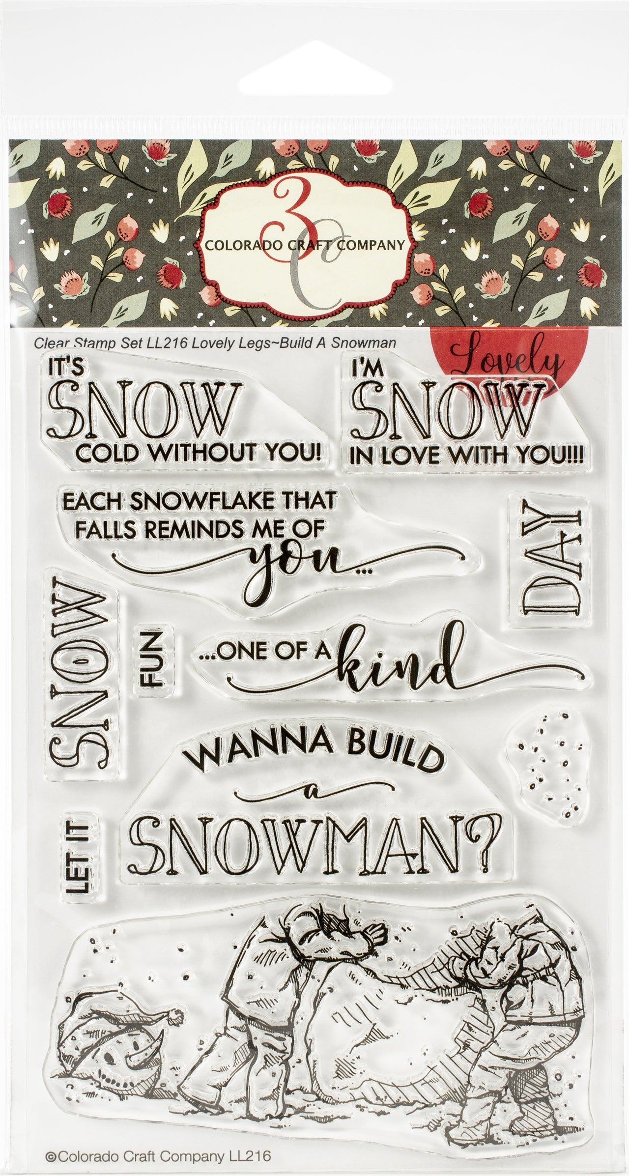 Colorado Craft Company Clear Stamps 4"X6" - Build A Snowman-Lovely Legs