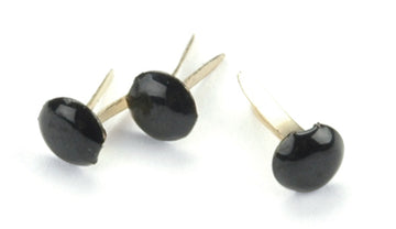 Creative Impressions Mini Metal Paper Fasteners 3mm 100/Pkg - Round - Black