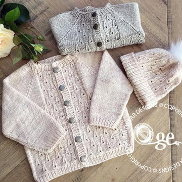 Raindrops Cardigan & Hat - P185