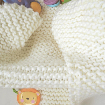 Baby Blanket. Super Chunky Knitting Pattern
