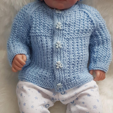 Gwyn Baby Cardigan, Hat & Booties knitting pattern in 2 sizes 0-3mth & 6-12mth