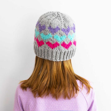 Colorful Hearts Beanie Hat Baby Children Women Men Toque Valentine's Day