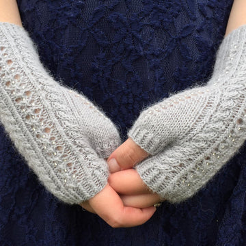 Beaded Fingerless Mitts