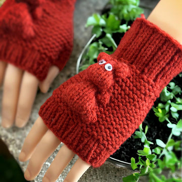 Hippo Fingerless Gloves