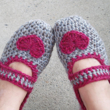 Mary Jane crochet slippers