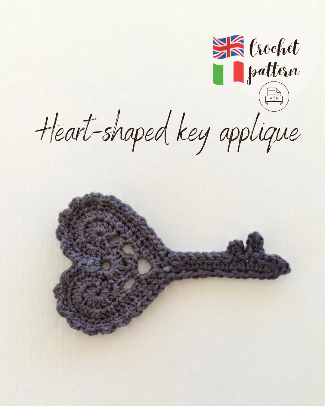 Vintage Heart Key Crochet Pattern
