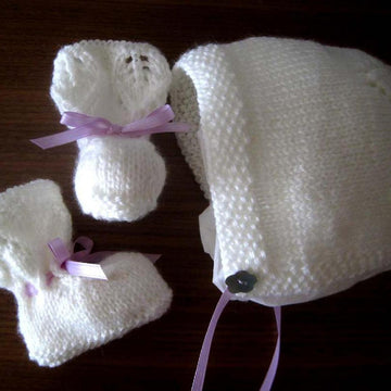 Little Princess Bonnet & Booties Set