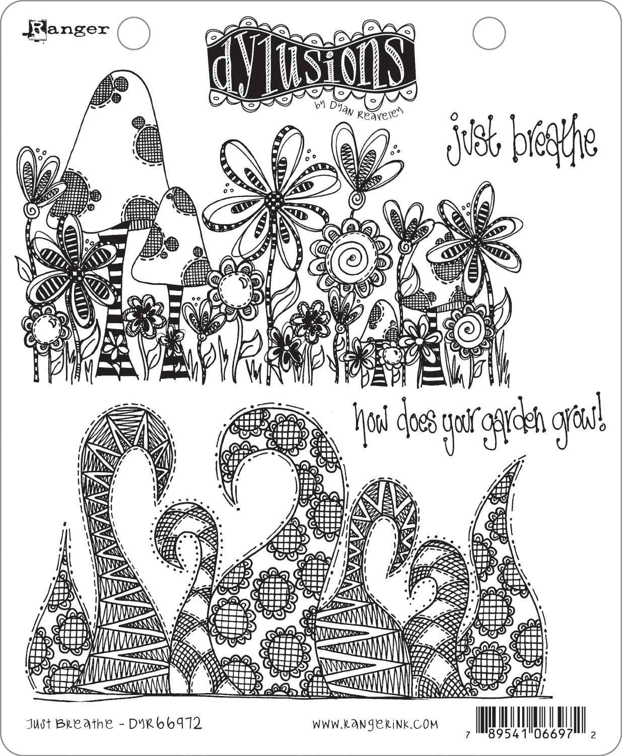 Ranger Dyan Reaveley's Dylusions Cling Stamp Collections 8.5"X7" - Just Breathe