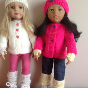 Cosy cardigan and accessories for 18" Dolls.
