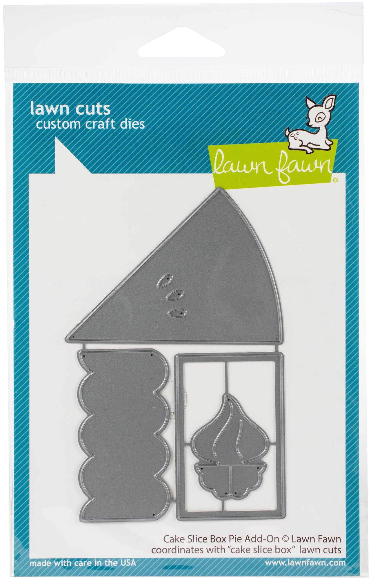 Lawn Fawn Lawn Cuts Custom Craft Die - Cake Slice Box Pie Add-On