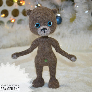 Crochet Pattern Little Teddy Bear Amigurumi toy