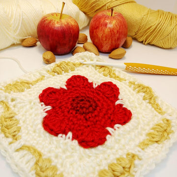 Poppy and Corn Granny Square