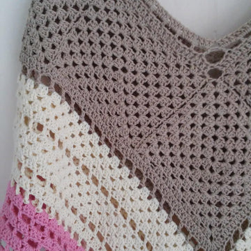 Neapolitan Ice Cream Granny Square Poncho