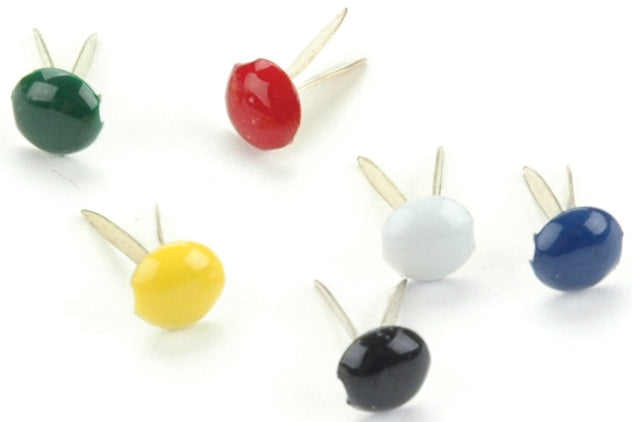 Creative Impressions Mini Metal Paper Fasteners 3mm 100/Pkg - Round - Primary