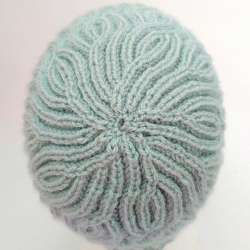 Wide Brioche Cable Hat