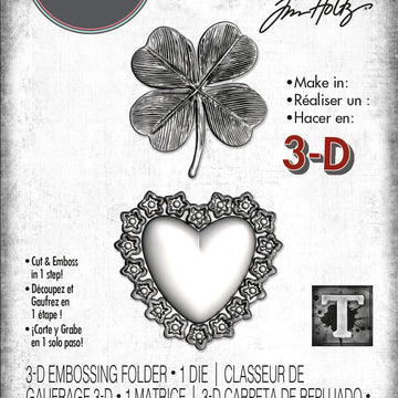 Sizzix 3-D Impresslits Embossing Folder - Lucky Love by Tim Holtz