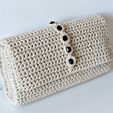 Crochet Strass Pochette Bag