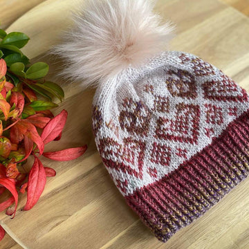 Fair Isle Heart Beanie