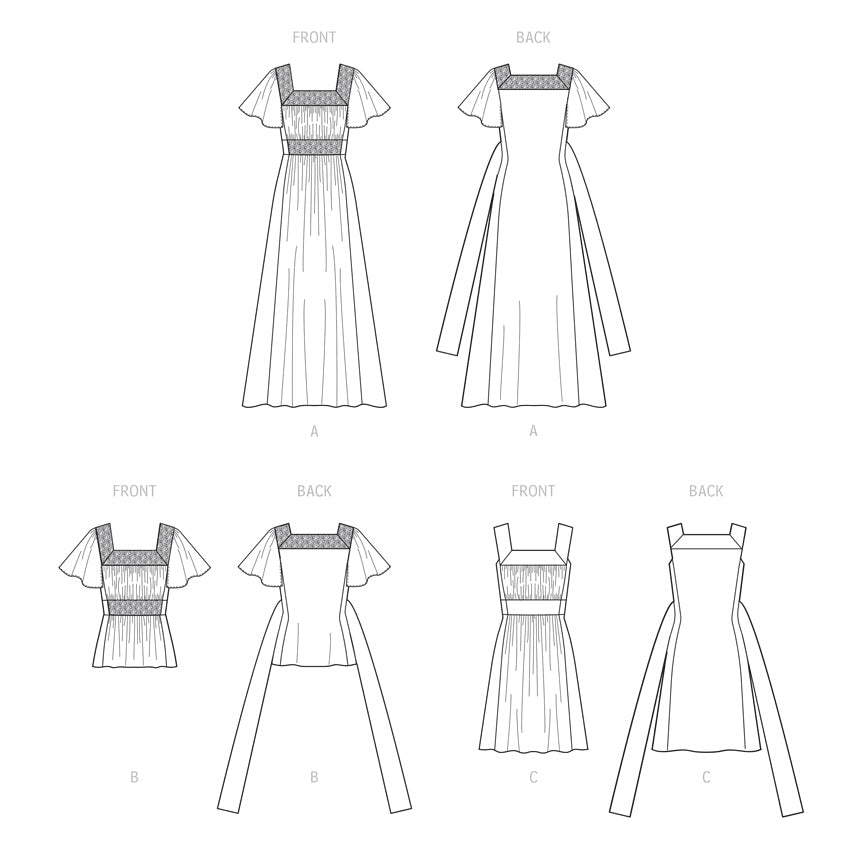 McCall's Misses' Dresses and Top M8258 - Sewing Pattern