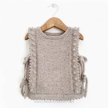 6 sizes – PLUMETI knit vest pattern