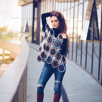 Skylar crochet poncho top