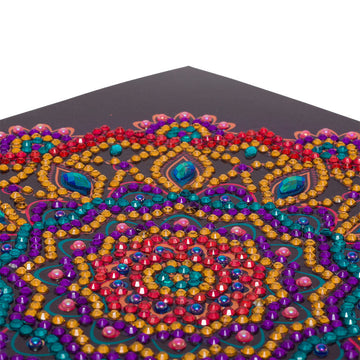 Crystal Art Purple Mandala, 18x18cm Card Diamond Painting Kit