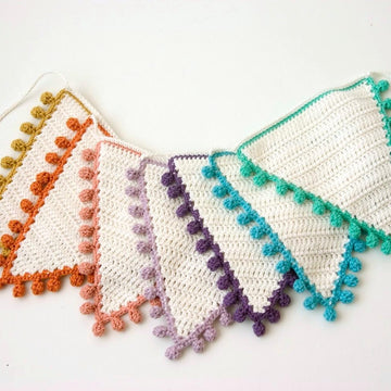 Bunting Flags with Bobble Edging