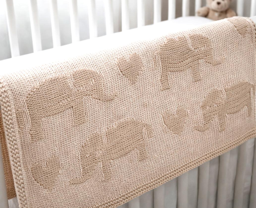 Love Elephants Easy Baby Blanket