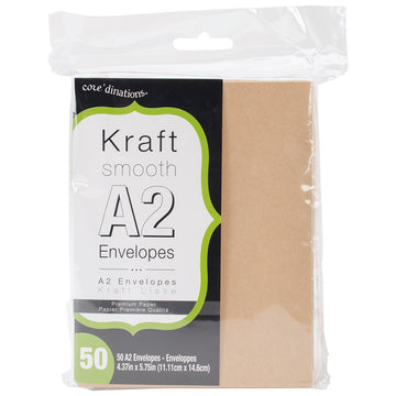 Darice Heavyweight A2 Envelopes (4.375"X5.75") 50/Pkg - Kraft