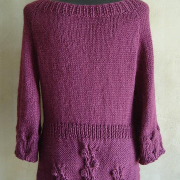 #94 Cables and Flowers Top-Down Cardigan