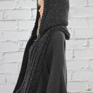 Celine Knit Hooded Infinity Scarf #802