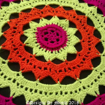 Sun Mandala Crochet Doily Pattern For Home Decor
