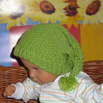 Baby Moss Stitch Pixie Bobble Slouch