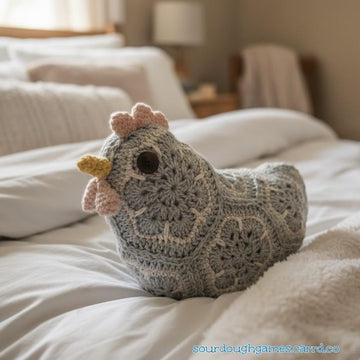 African Flower Granny Square Hen