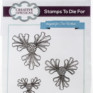 Creative Expressions Pre Cut Stamp - Ruffled Edge Flowers