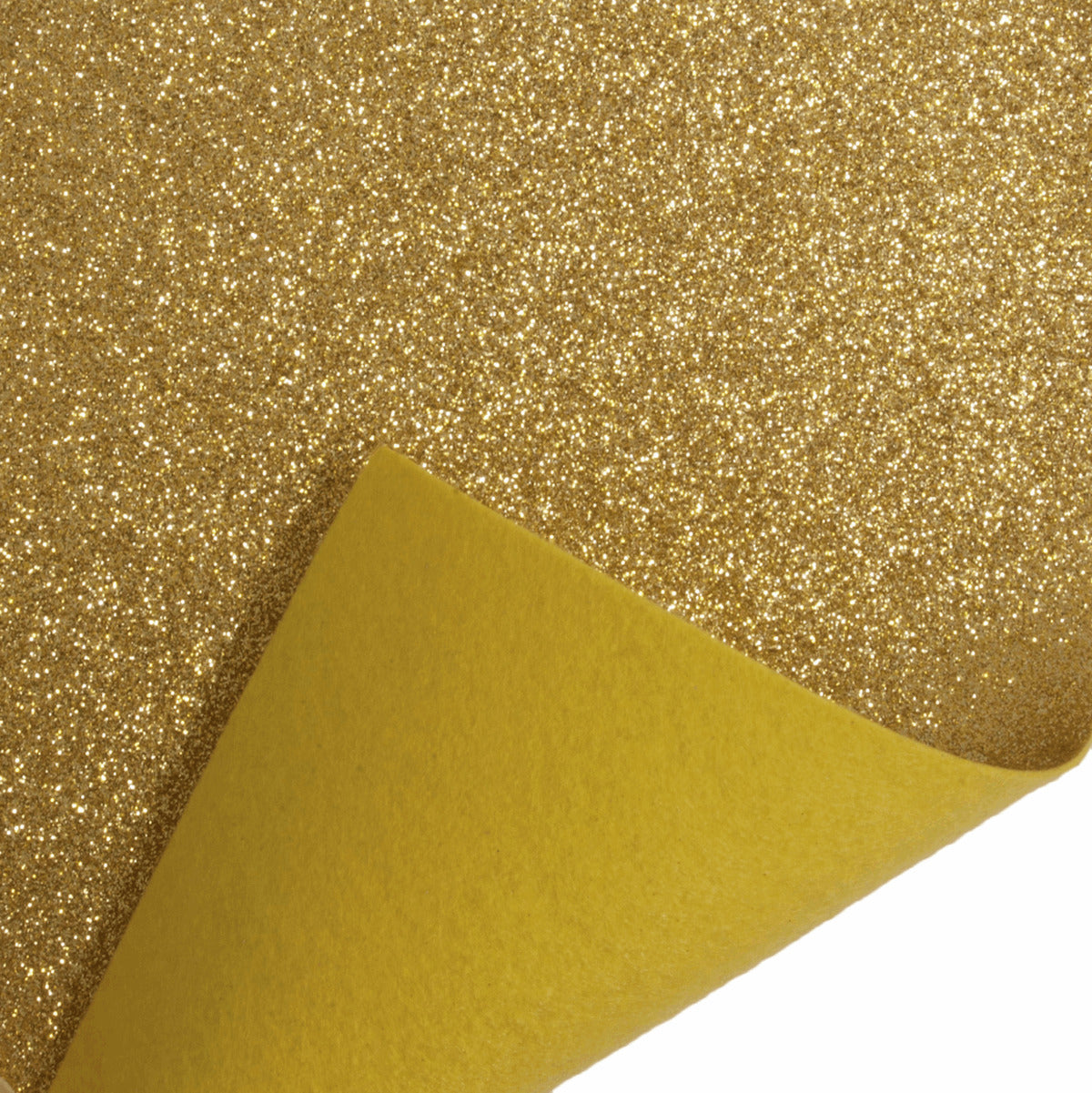 Trimits Glitter Felt: 10 Pieces - 23cm x 30cm - Gold