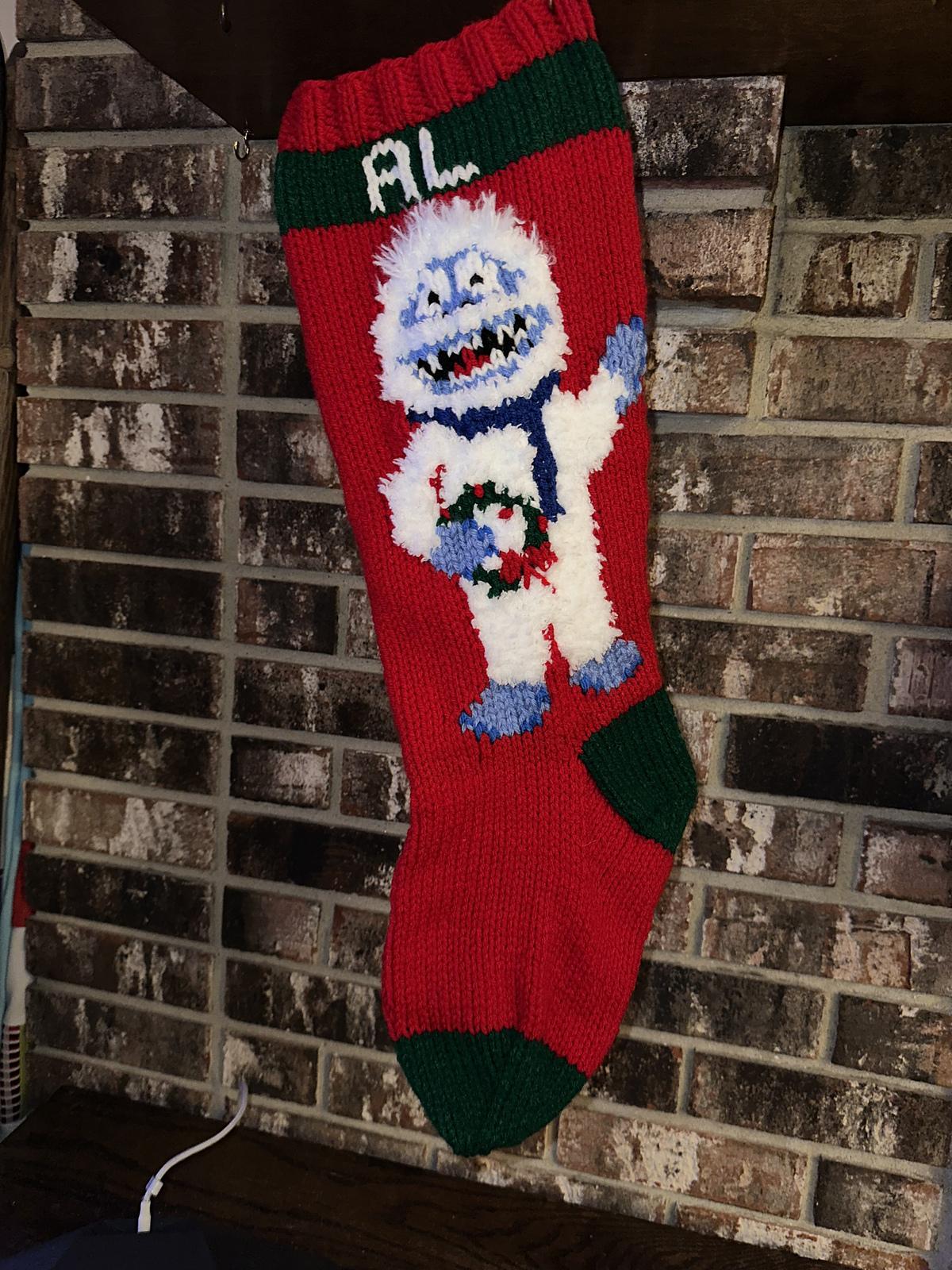 Abominable Snowman Stocking
