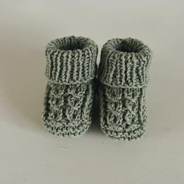 Baby Mock Cable Booties