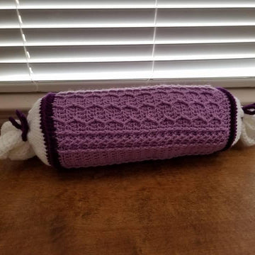Cabled Zig Zag Bolster Pillow