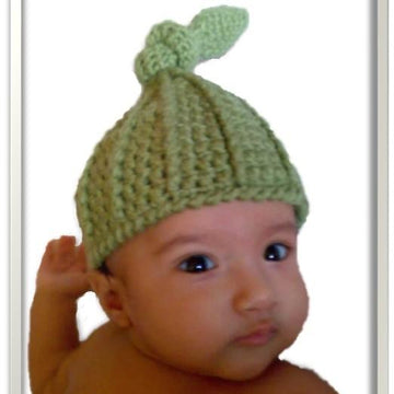 Crochet Top Knot Beanie Pattern For Newborn Babies Adults Women