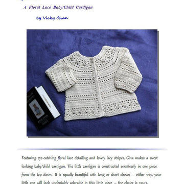 Gina - floral lace baby/child cardigan