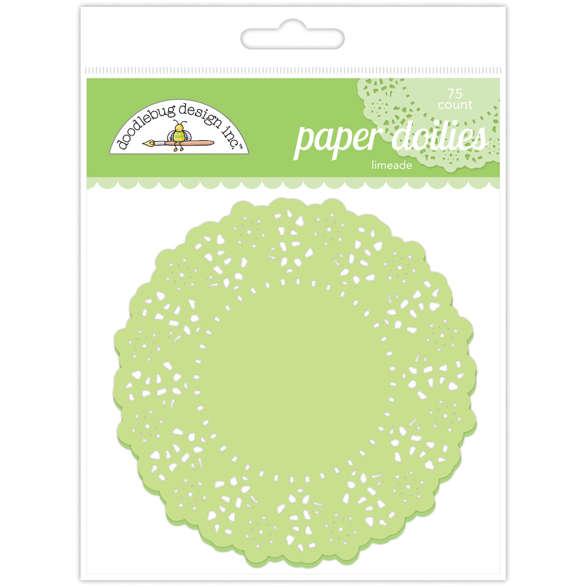 Doodlebug Doilies 4.5" 75/Pkg - Limeade