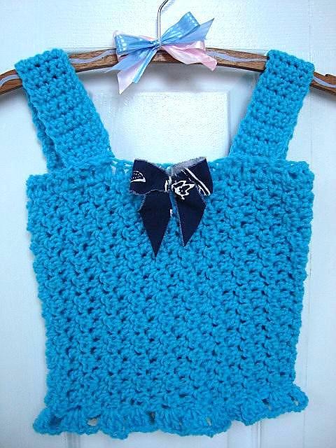 685 CROCHET Corset Laced Tank Top, age 1 to XXXLarge women